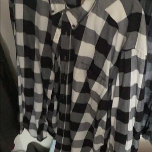 Black and white plaid shirt